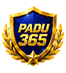 Blue shield PADU365 gold emblem