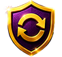 Purple shield with refresh arrows